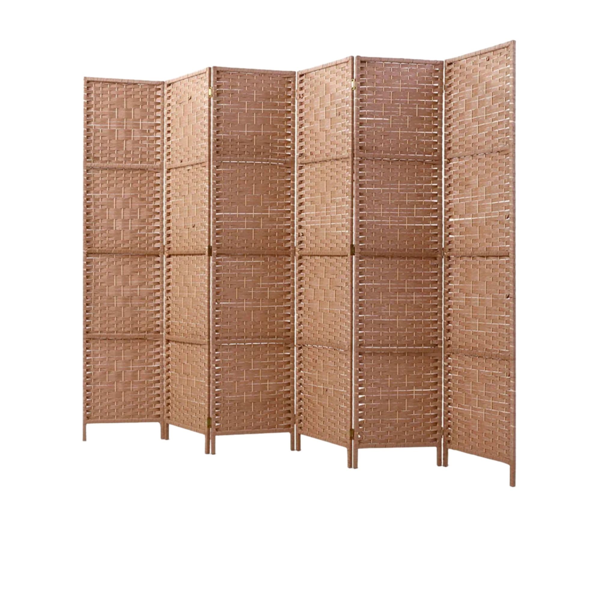 Artiss 6 Panel Rattan Room Divider Natural Kitchen Warehouse™